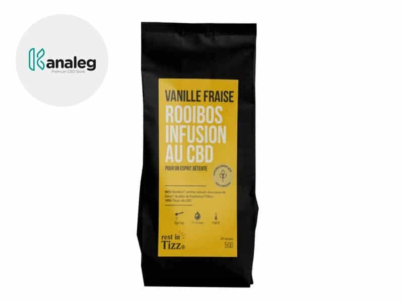 Infusion CBD Thé bio Vanille Fraise - Tizz