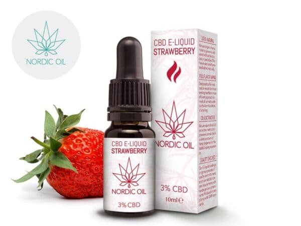 E-liquide CBD Fraise 300mg - Nordic Oil