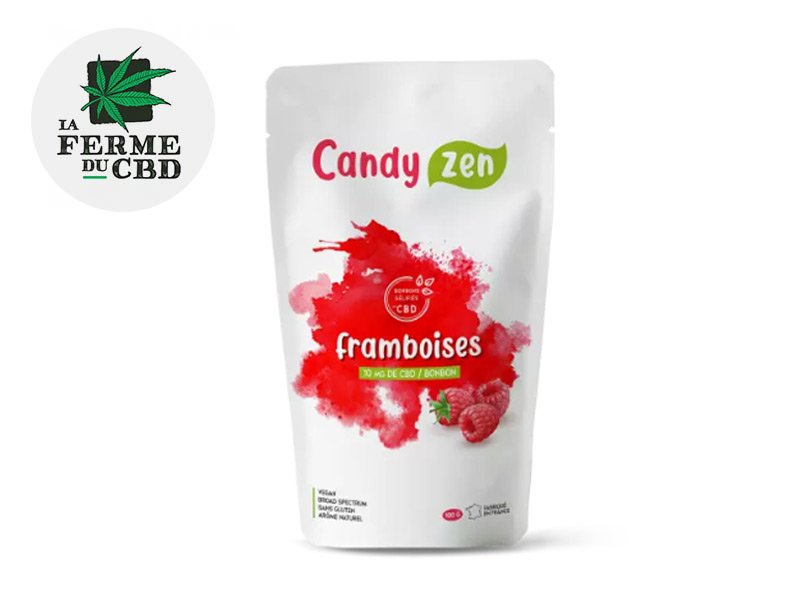 Bonbons Framboise bio CBD - La Ferme Du Cbd