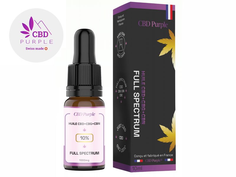 Huile CBD+CBG+CBN 10% bio - CBD Purple