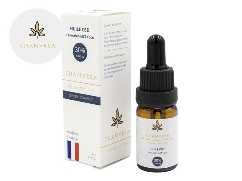 Huile MCT CBD 30% bio (Coco) - Chanvrea