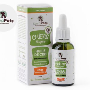 Huile CBD forte pour Chien Moyen 5% - LovaPets