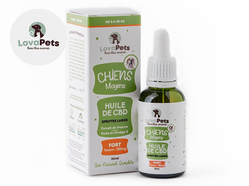 Huile CBD forte pour Chien Moyen 5% - LovaPets