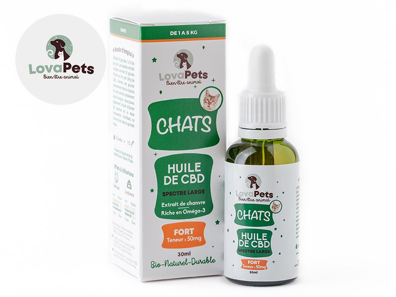 Huile CBD pour chien 5%, CBD Swiss Made BIO