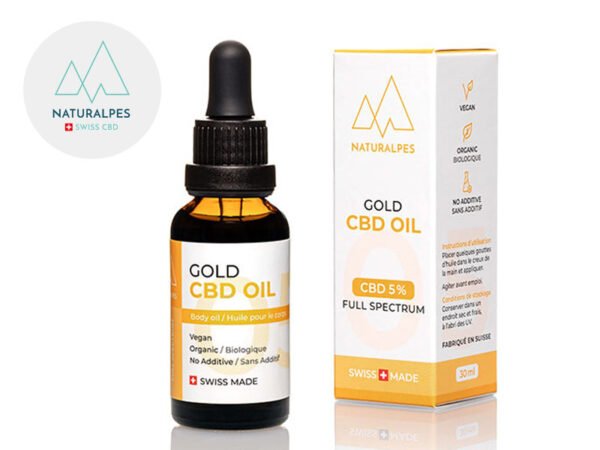 Huile CBD 5% bio Gold - Naturalpes