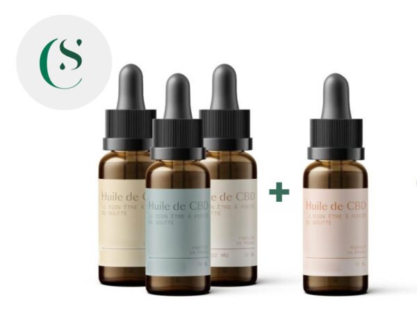 Pack 3+1 Huiles CBD 25% bio - Hemēka