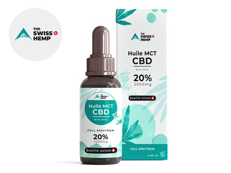 Huile CBD 20% MCT bio - The Swiss Hemp