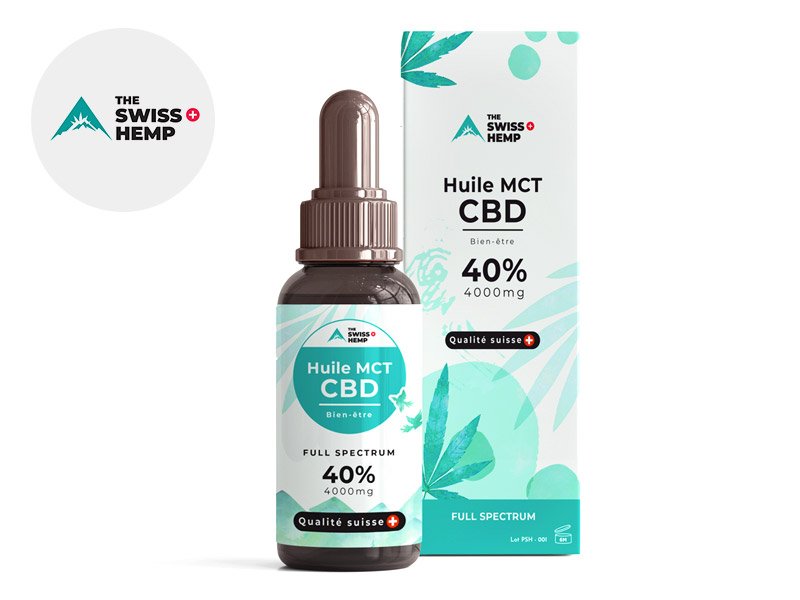 Huile CBD 40% MCT bio - The Swiss Hemp