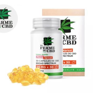 Gélules CBD Pêche-Abricot (750mg) - La Ferme du CBD