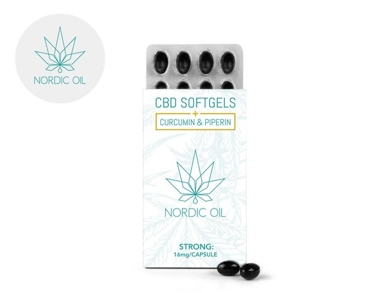Capsules CBD (960mg) Curcumine - Nordic Oil