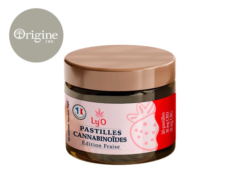 Pastilles CBD CBG (1200mg) Fraise - Ly'O